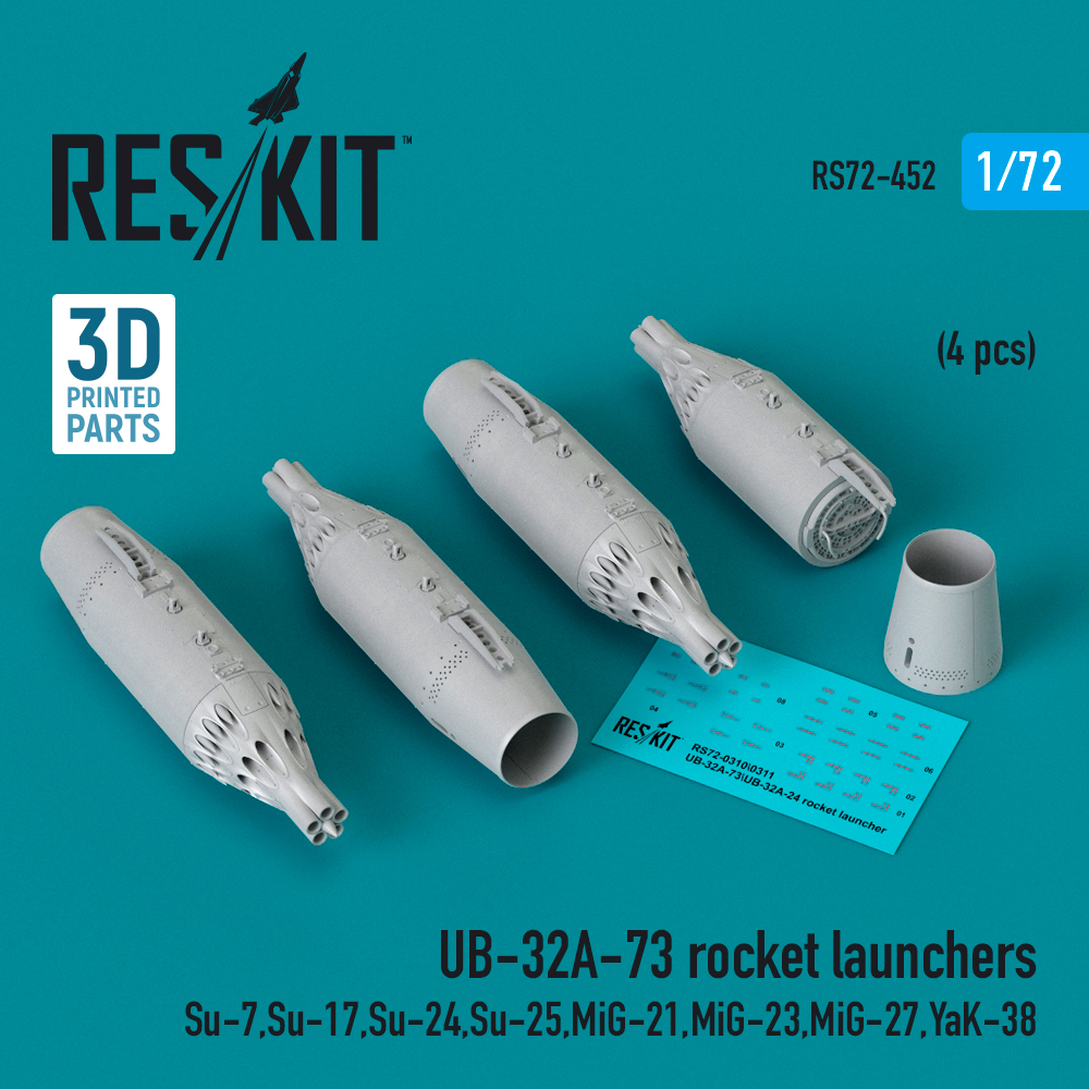 1/72 UB-32A-73 rocket launchers (4 pcs.)