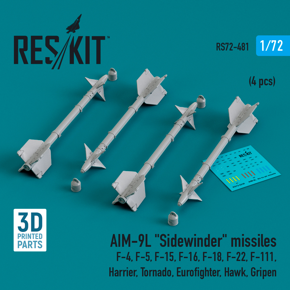 1/72 AIM-9L 'Sidewinder' missiles (4 pcs.)