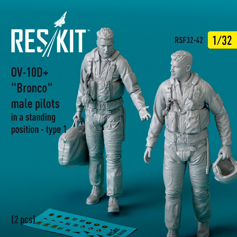 1/32 OV-10D+ 'Bronco' male pilots standing Type 1