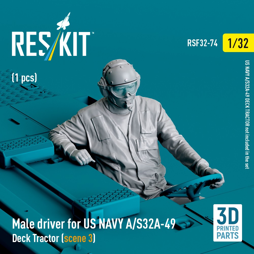 1/32 Male driver US NAVY A/S32A-49 Deck Tractor 3