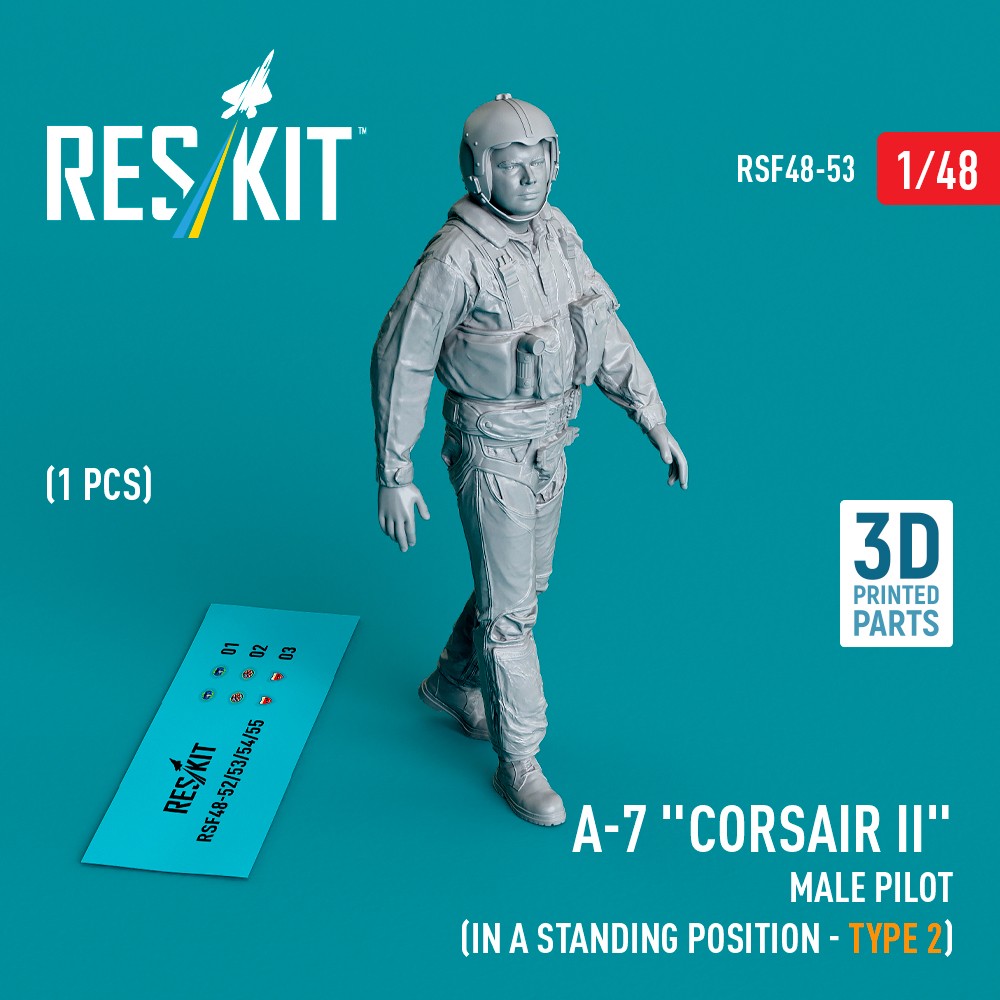 1/48 A-7 'Corsair II' male pilot stand.position 2