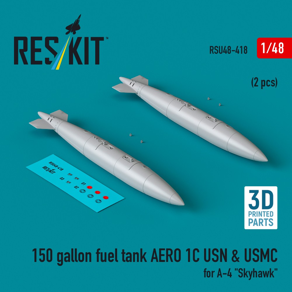 1/48 150 gallon fuel tank AERO 1C USN&USMC (2 pcs)