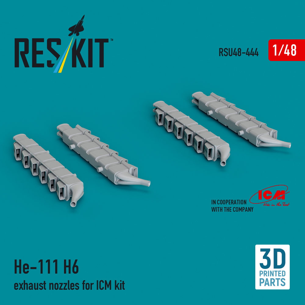 1/48 He 111 H-6 exhaust nozzles (ICM)