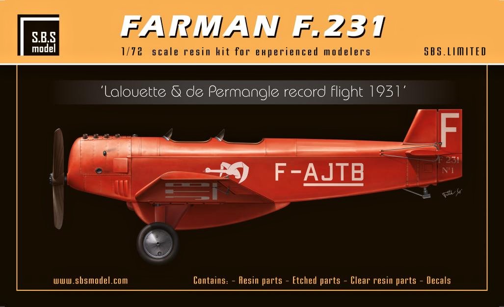 1/72 Farman F.231 Record flight 1931 (Limited Ed.)